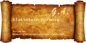 Glattstein Alfonza névjegykártya